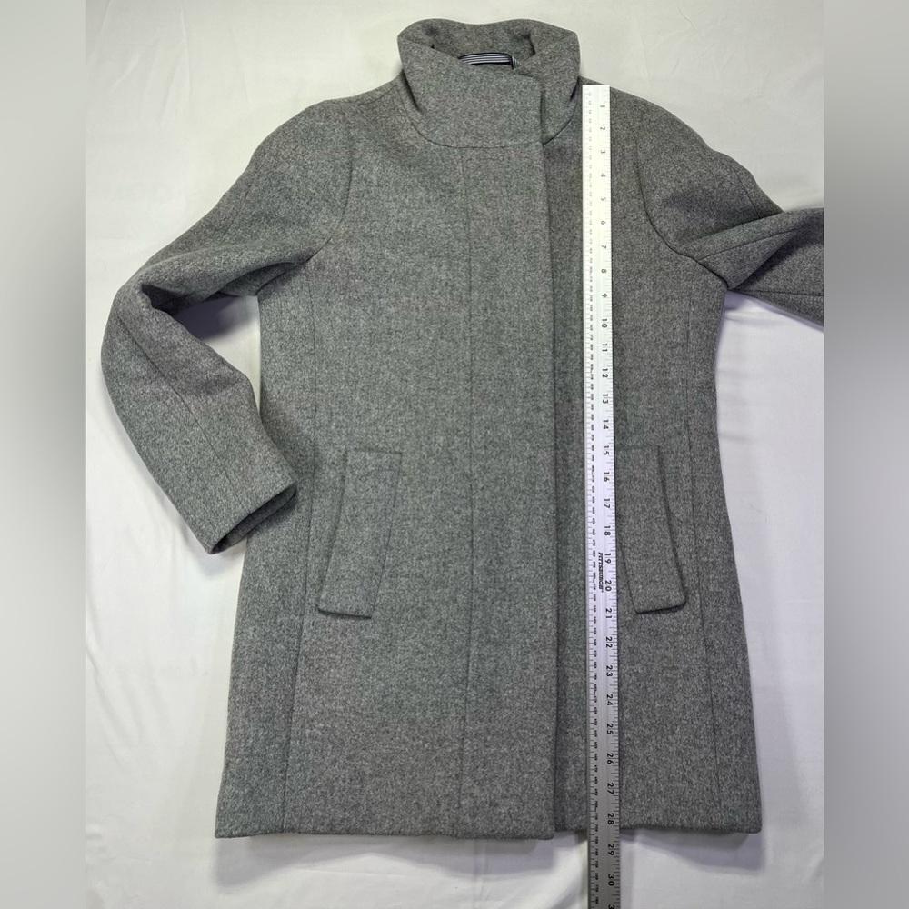 J. Crew Women's City Coat Jacket Classic Heather Gray - 0 Petite EUC - Picture 8 of 9